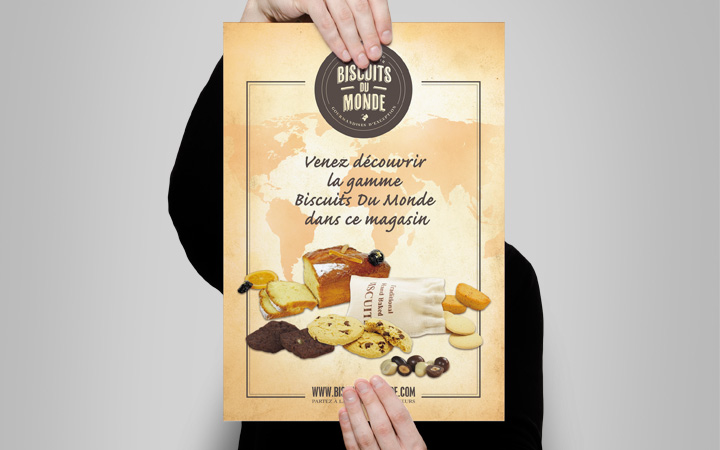 Création affiche A3 - Biscuits du monde